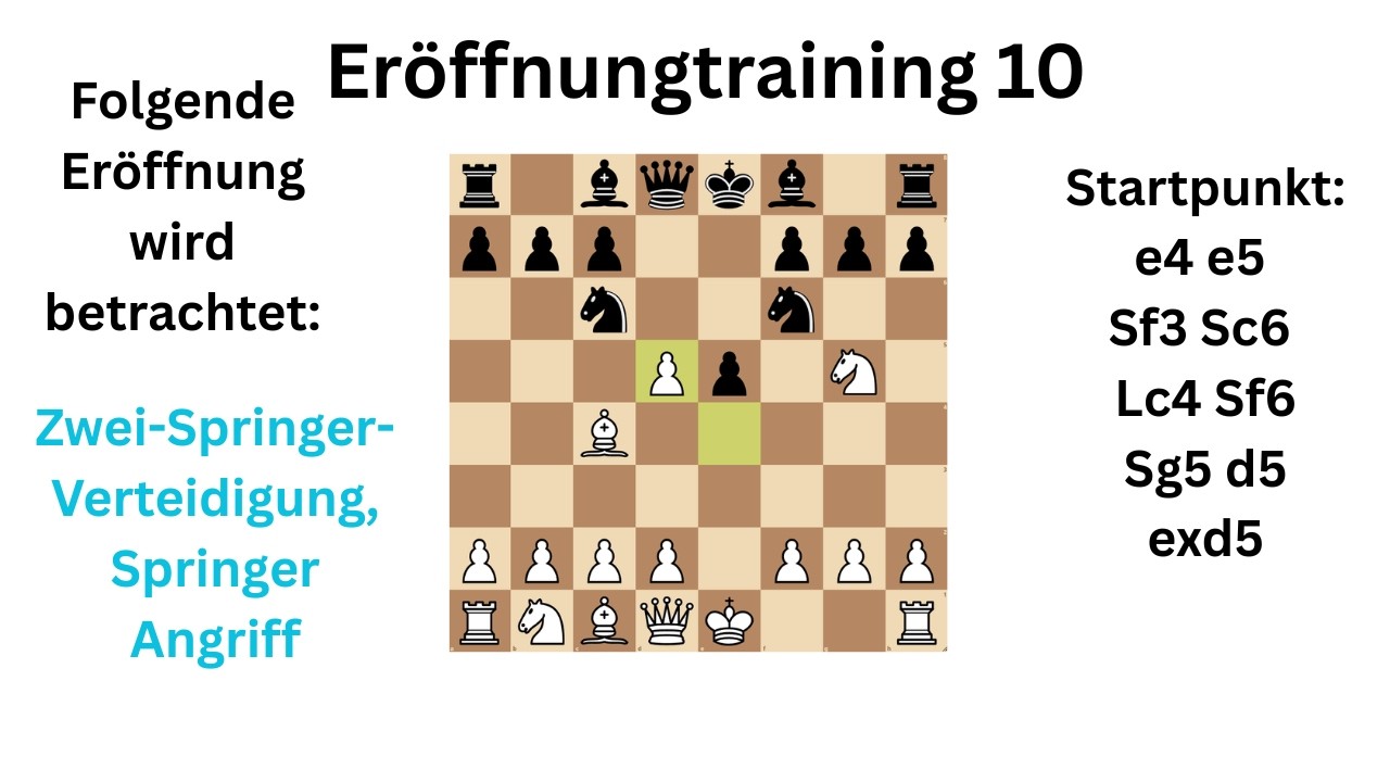 Nici's Eröffnungstraining 10  | Schach/Chess Deutsch/German
