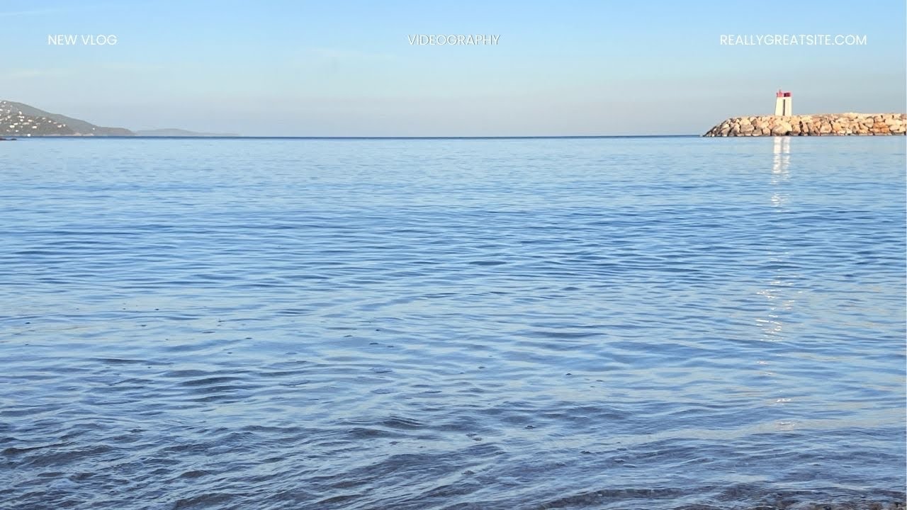 Mediterranean Waves at Sunset 🌊 | Relaxing Sea Sounds from Plage de Gouron, La Faviere | Provence