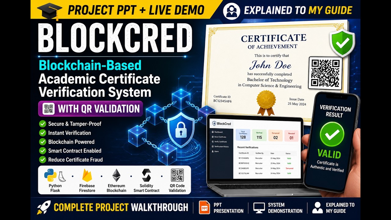 Blockchain-Based Academic Certificate Verification System with QR Validation | PBL Review 3