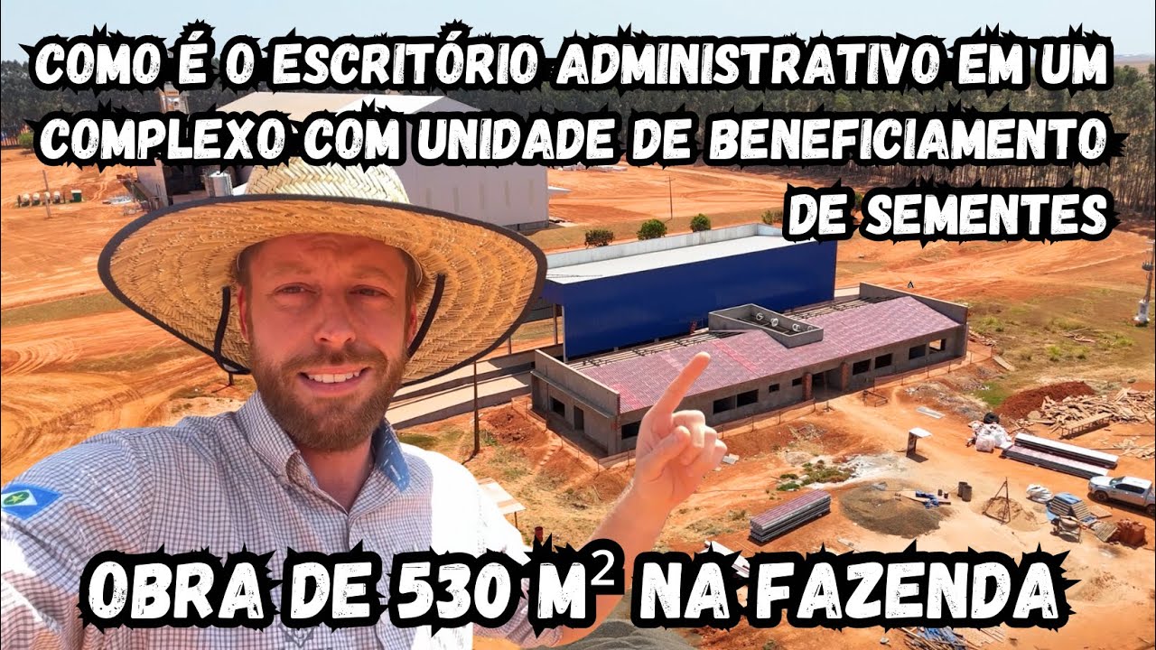 Escritório administrativo em um complexo com unidade de beneficiamento de sementes