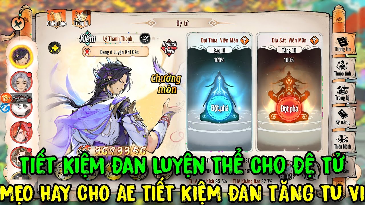 Ta Làm Tông Sư Trong Tiên Môn - Mẹo Hay Giúp Đệ Tự Tiết Kiệm Đan Khi Tăng Tu Vi & Luyện Thể Cực Dễ