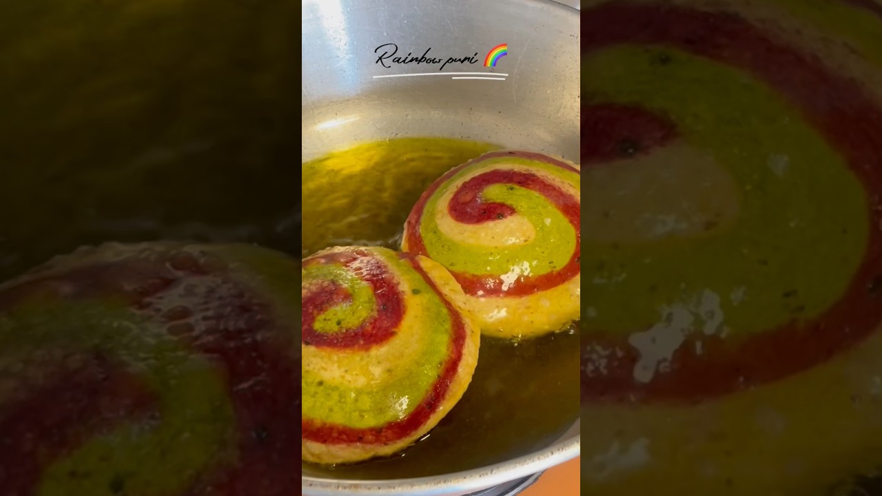 Rainbow puri .. 🤔🌈   #trending #cooking #maniac #ytshorts #viralvideos #food #puri