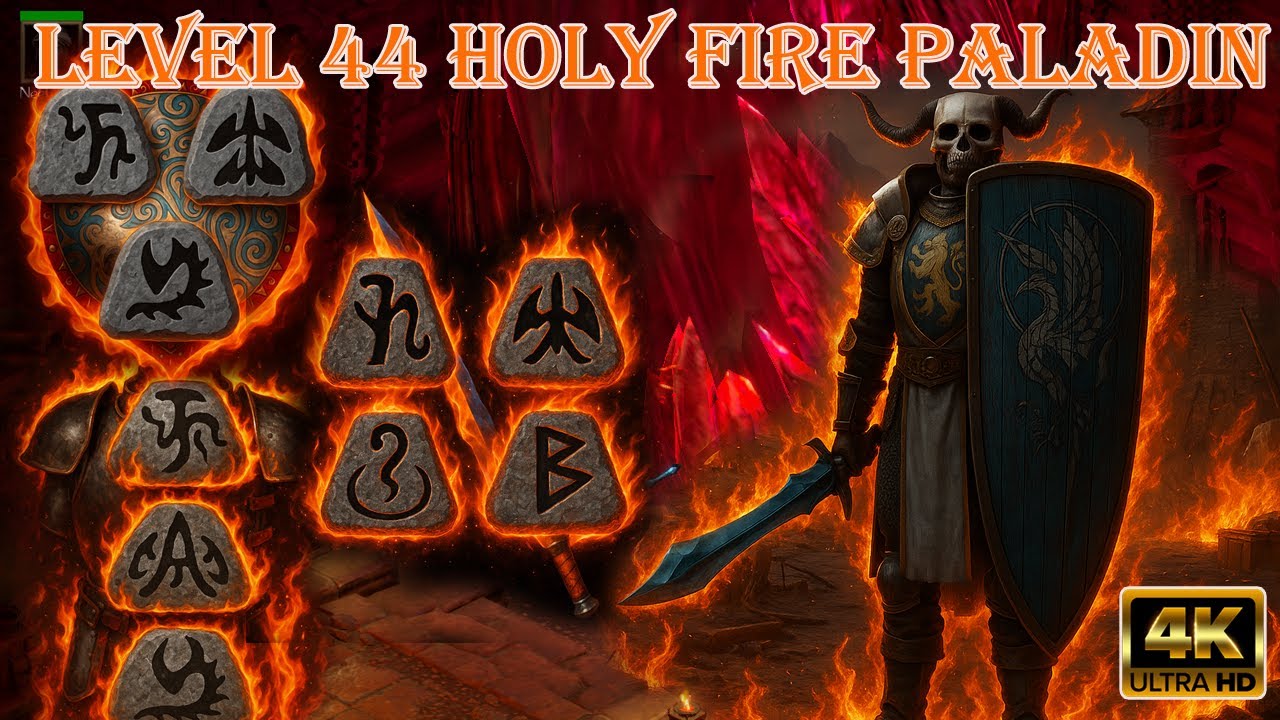 Insanely Strong Level 44 Holy Fire Paladin &ndash; Clears Monsters Fast | Diablo 2 Resurrected