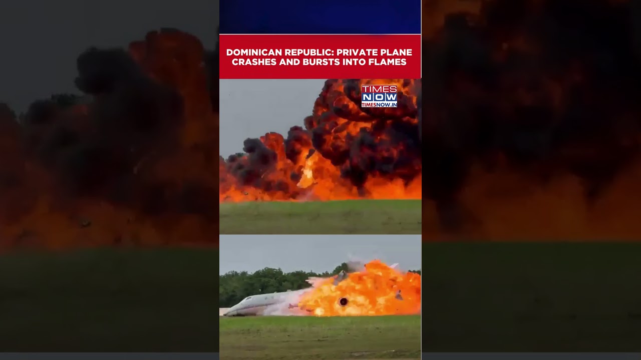 Dominican Republic: Private Jet Crashes During Emergency Landing, Explodes Into Massive Fireball