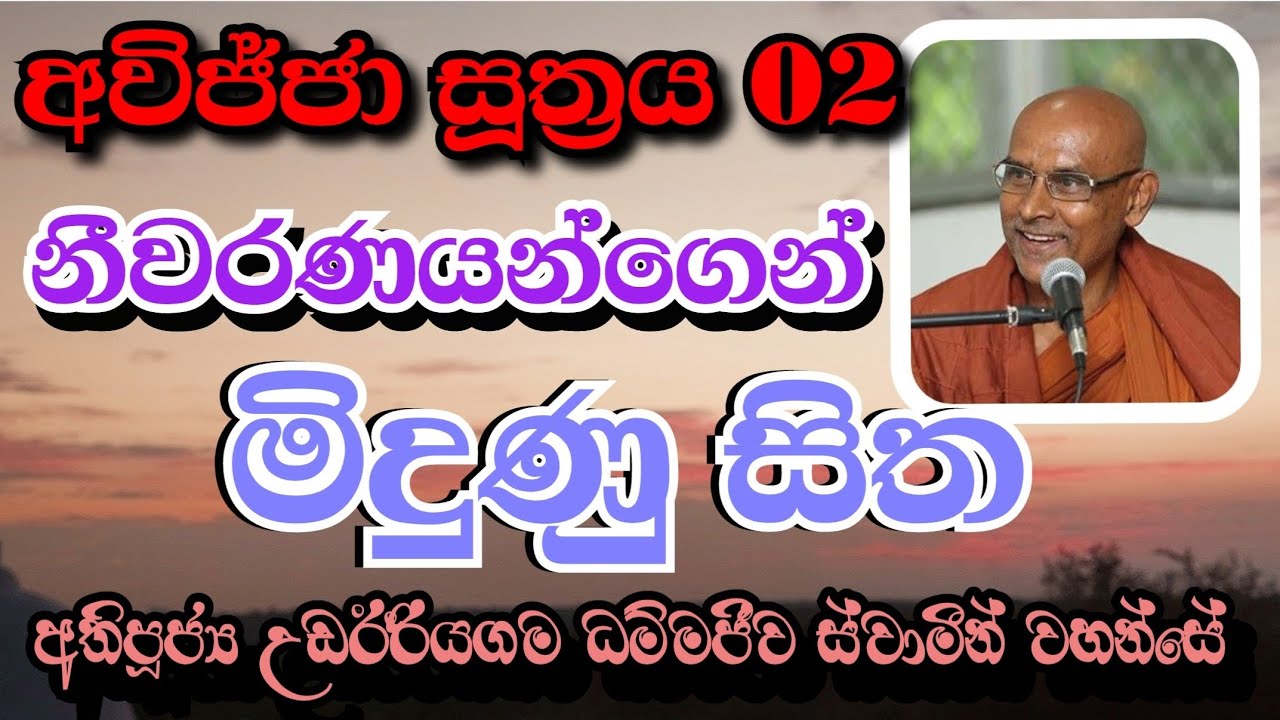 නීවරණයන්ගෙන් මිදුණු සිත | Most Ven.Udairiyagama Dammajeewa Thero