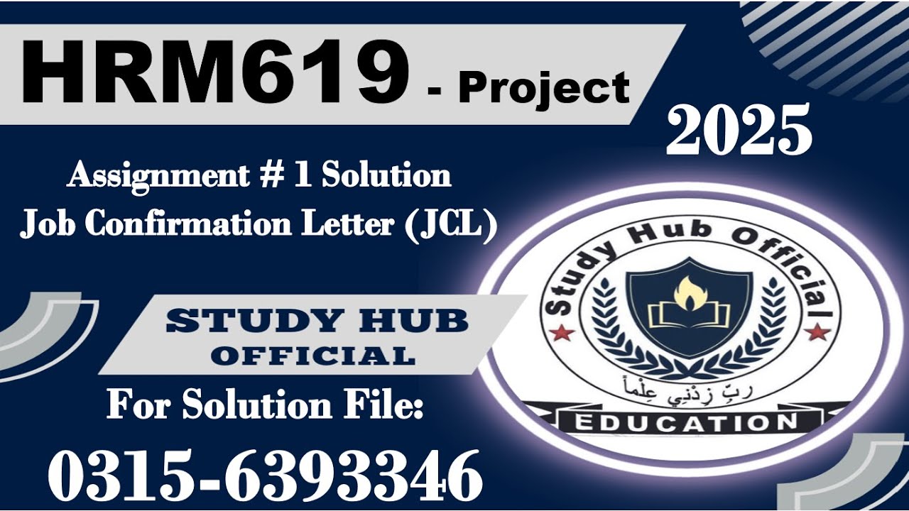 HRM619 Assignment 1 Solution Fall 2025 #hrm619 #project