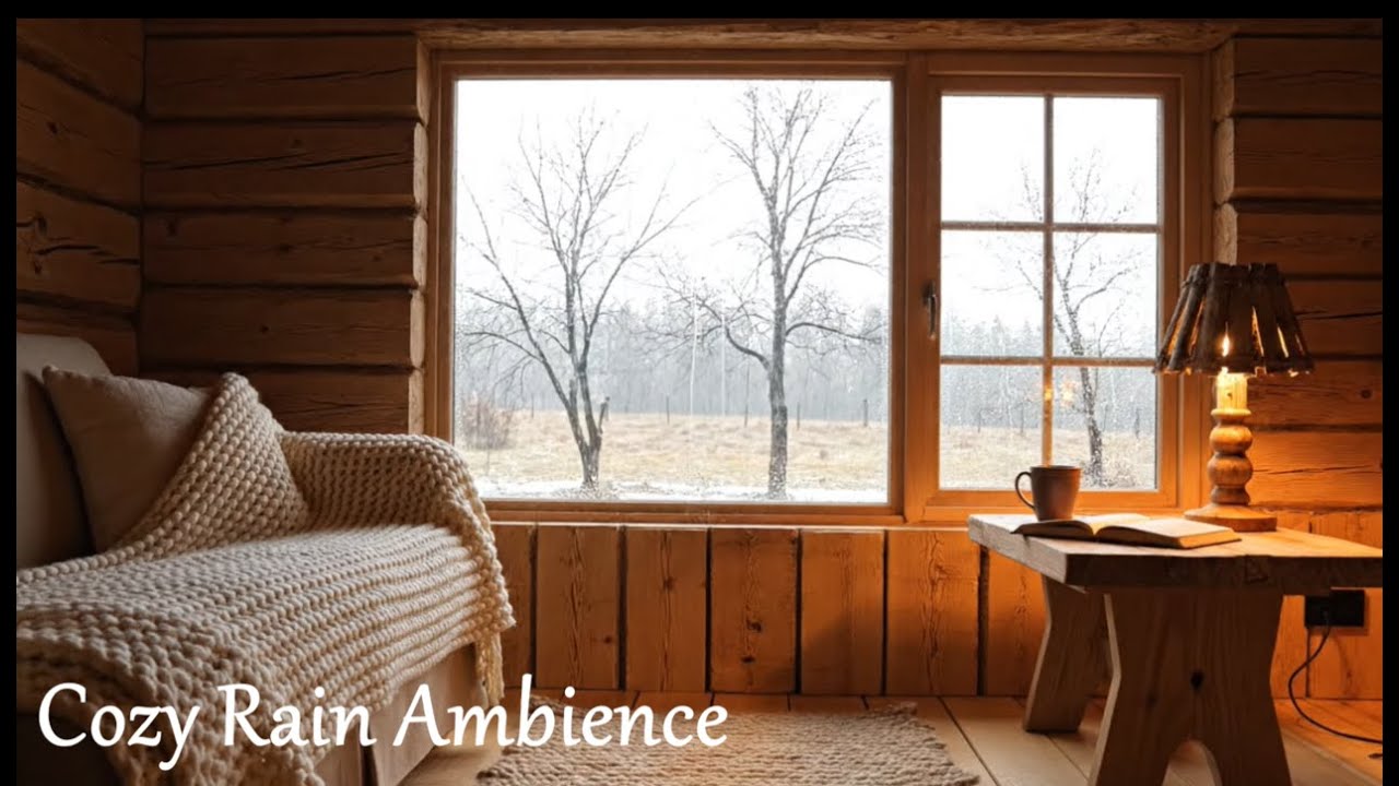 Heavy Rain Sounds From Window 🌧️ | Dark Cozy Room for Deep Sleep & Relaxation