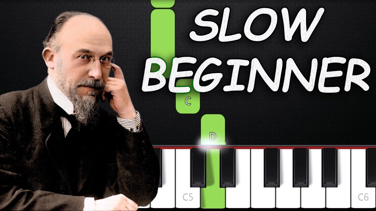 Erik Satie - Gnossienne No. 1 | SLOW BEGINNER Piano Tutorial + SHEET MUSIC by Asllen