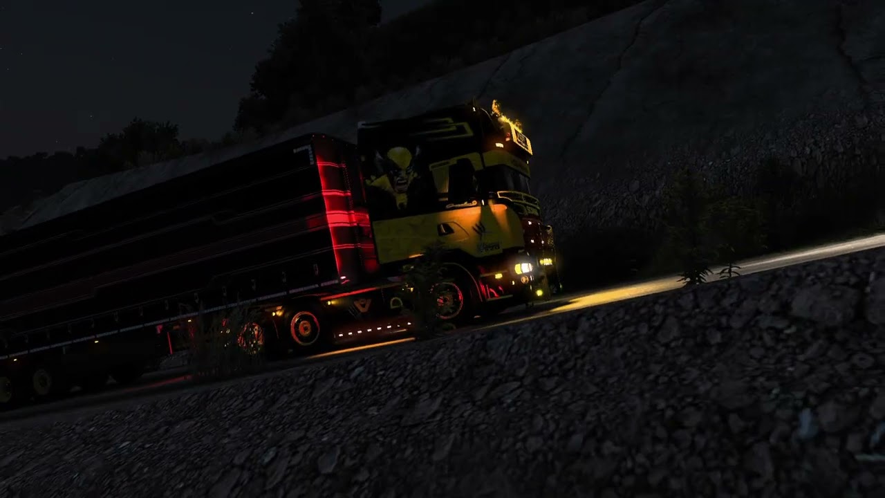 EURO TRUCK SIMULATOR 2 UNYAMA MWINGI MVUA KUBWA INANYESHA NA RADI ZINAPIGA VIBAYA MNOO