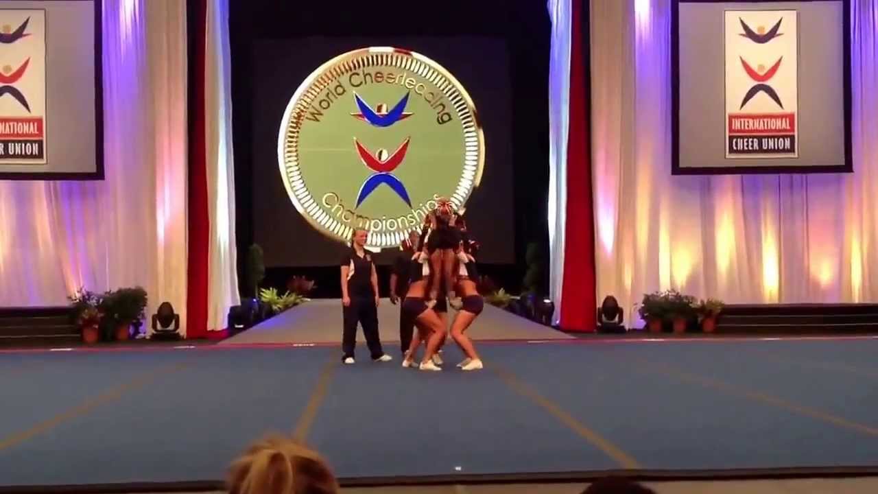 Team Norway - All Girl Group stunt  ICU world cheerleading Championship 2013