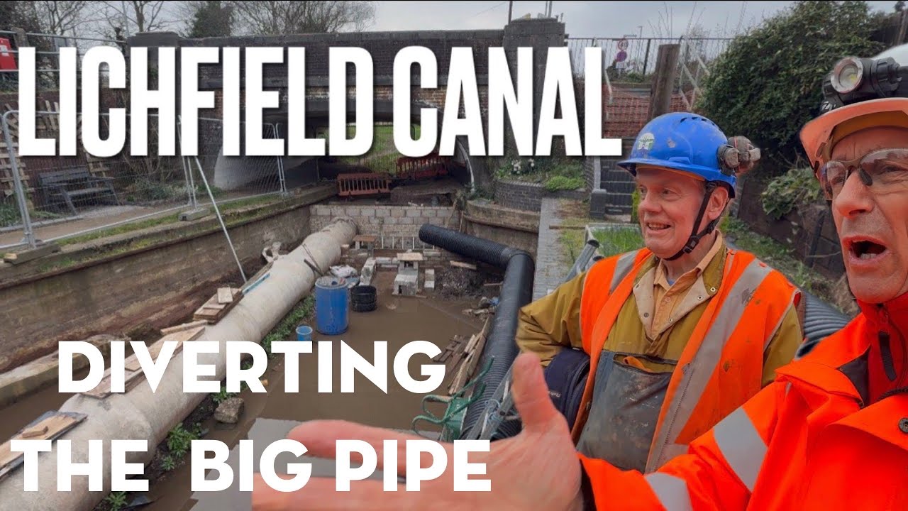 Lichfield Canal Diverting The Pipe Gallows Reach/Wharf @LHCRT 