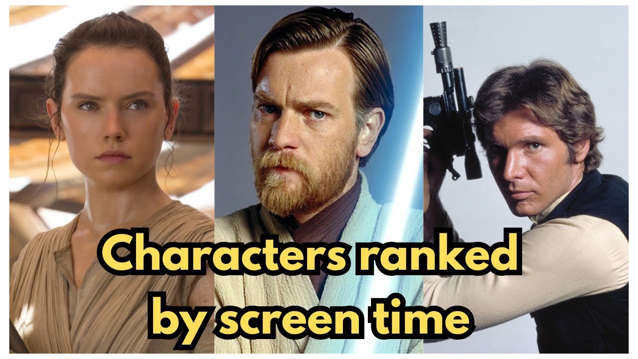 TOP 50 CHARACTERS from STAR WARS movies, ranked by screen time.