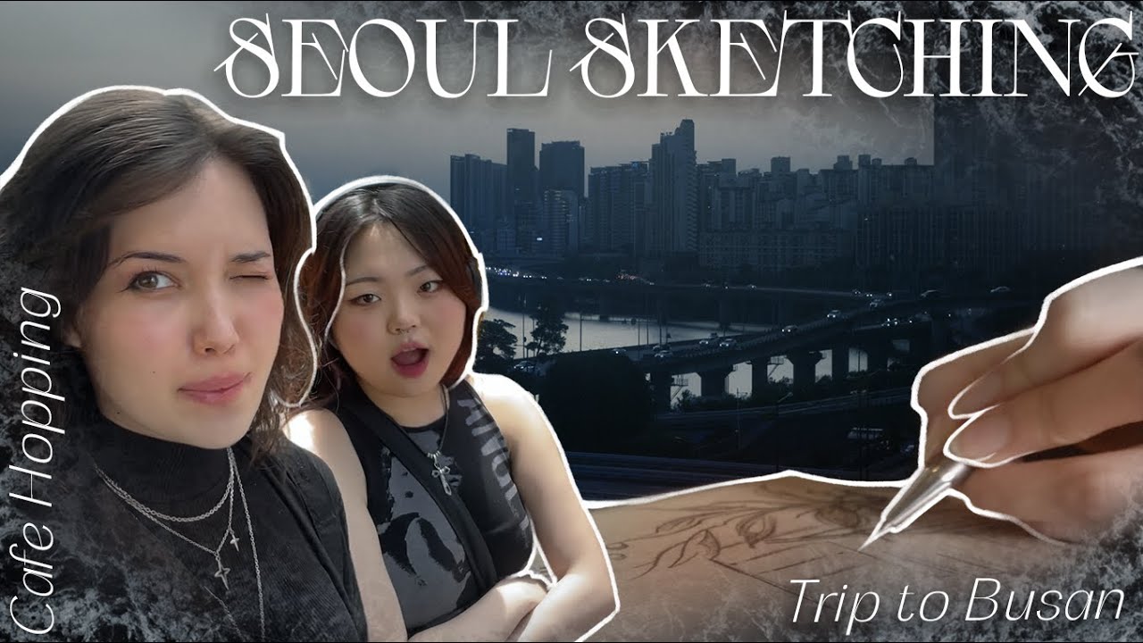 Seoul Cafe Sketching  🏙 ☀️ Artsy Vlog