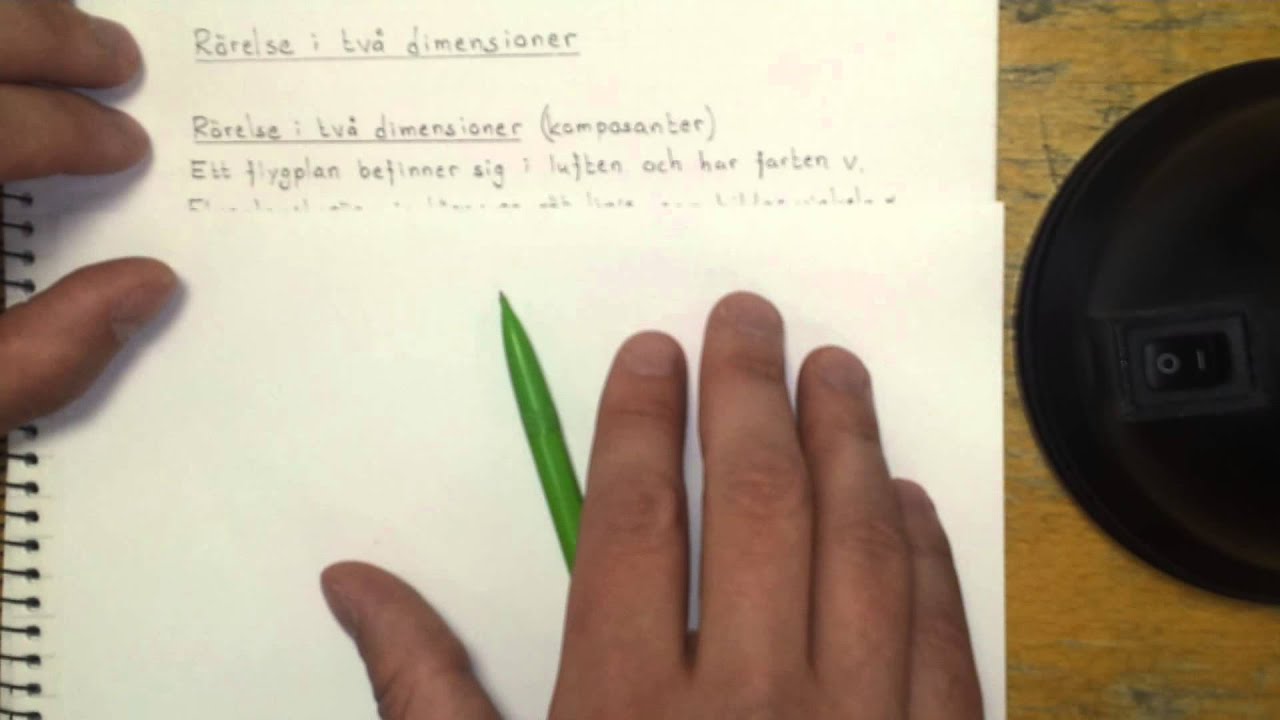 Fysik 2 Rörelse i två dimensioner