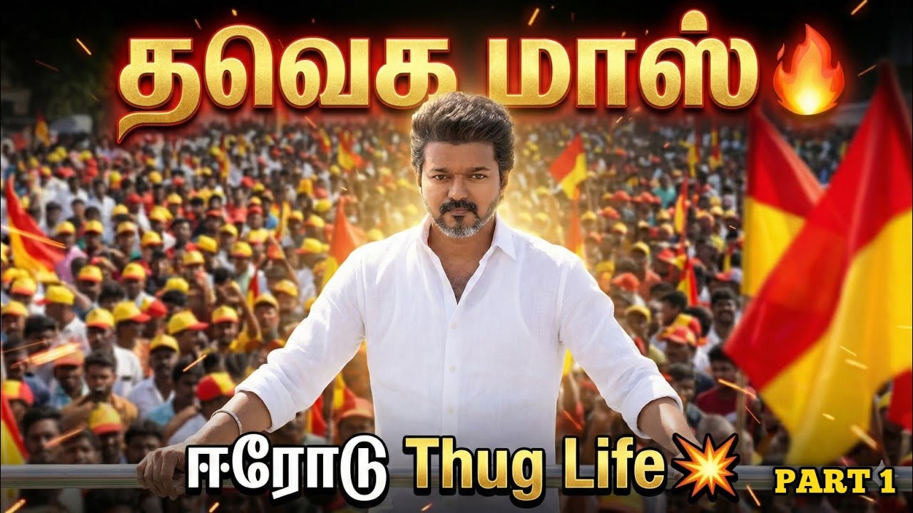 TVK விஜய் ஈரோடு முழு மாஸ் ஸ்பீச் Thug Life Edit 🔥 | Vijay Erode Speech Troll | Tamil Politics