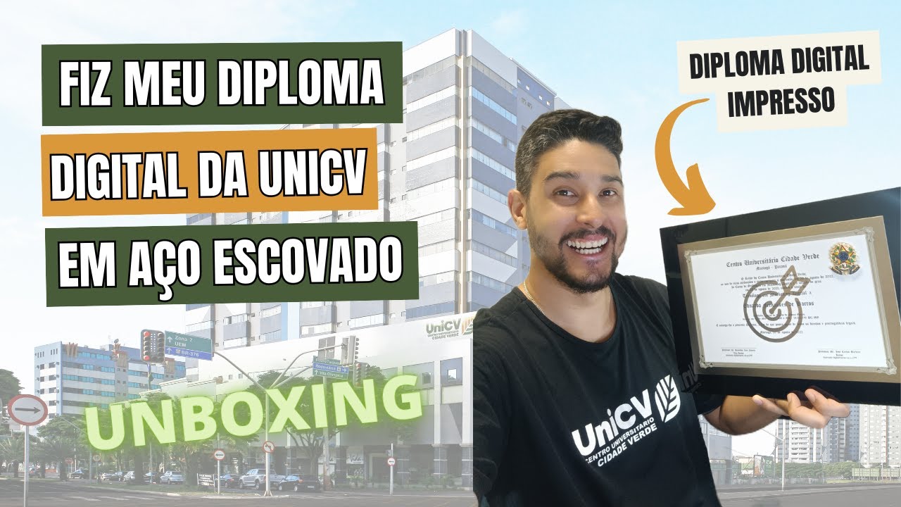 UNBOXING DO MEU DIPLOMA DA UNICV EM AÇO ESCOVADO / FAÇA TAMBÉM COM O SEU DIPLOMA! #UNICV #DIPLOMA