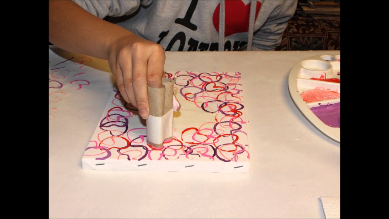 valentine's day canvas painting