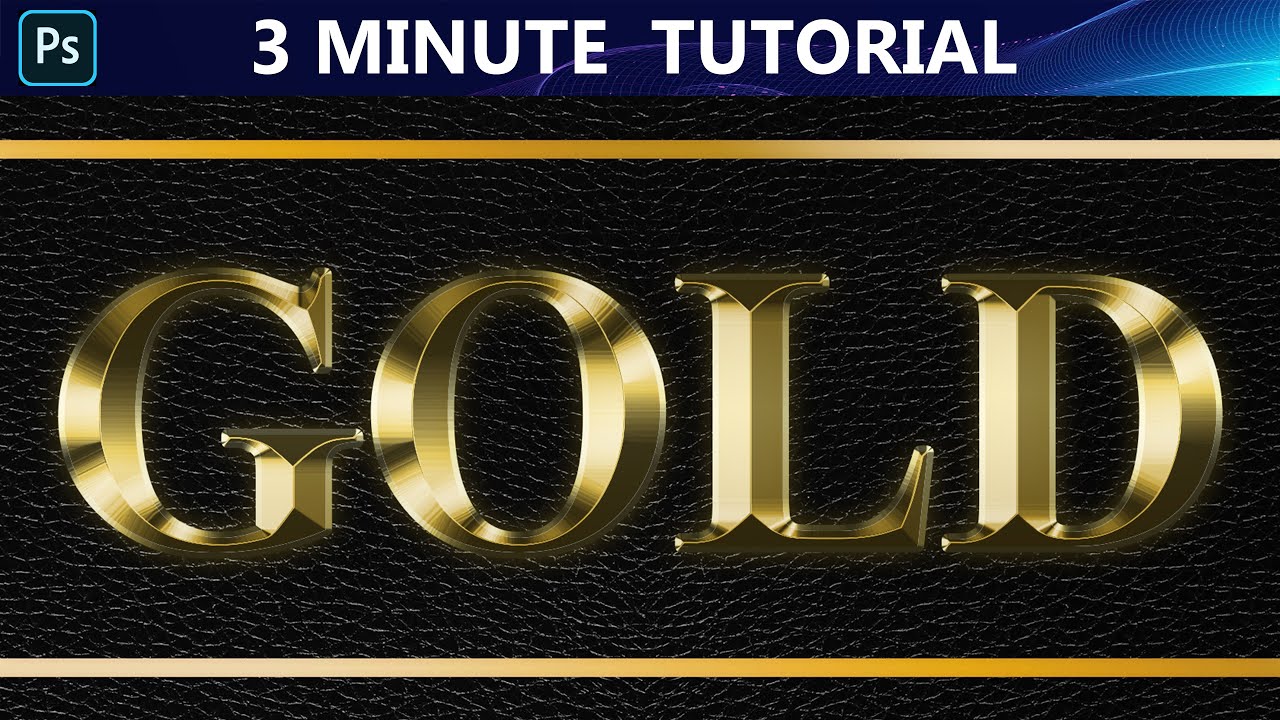 2 Minute Trick in Photoshop - Gold Text, Gold Typography Design