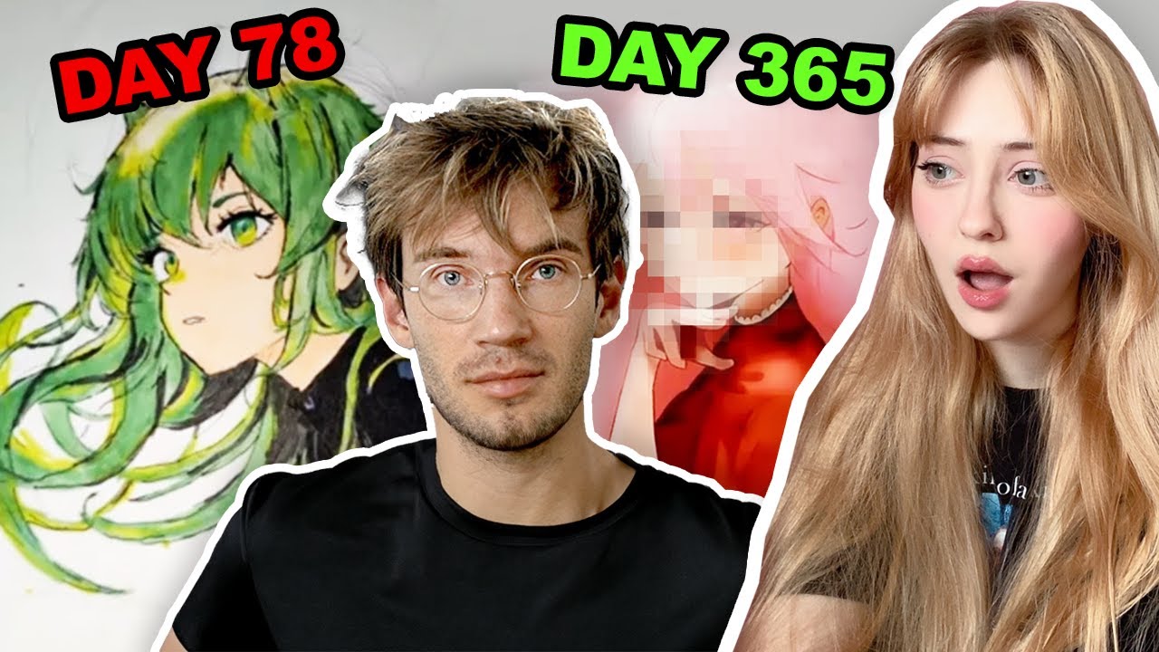 PEWDIEPIE IS DRAWING IN DIGITAL NOW (art YouTube is cooked) | ARTIST REACTION