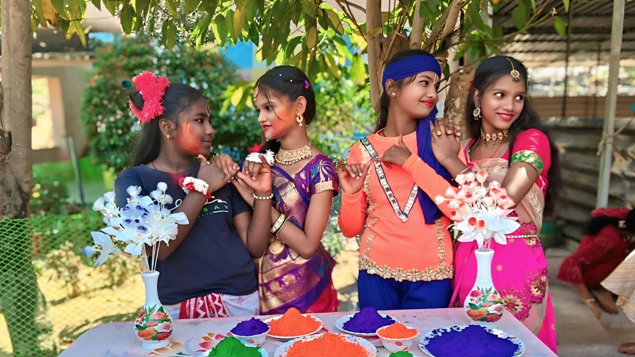 Holi Celebration Paikabasa KGBV Hostel Girls 
