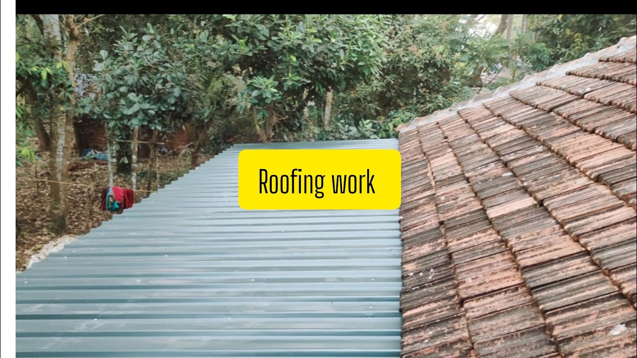 Sheet work ഓട് ഇട്ടത്തിൻ്റെ അടിയിൽ നിന്ന്.