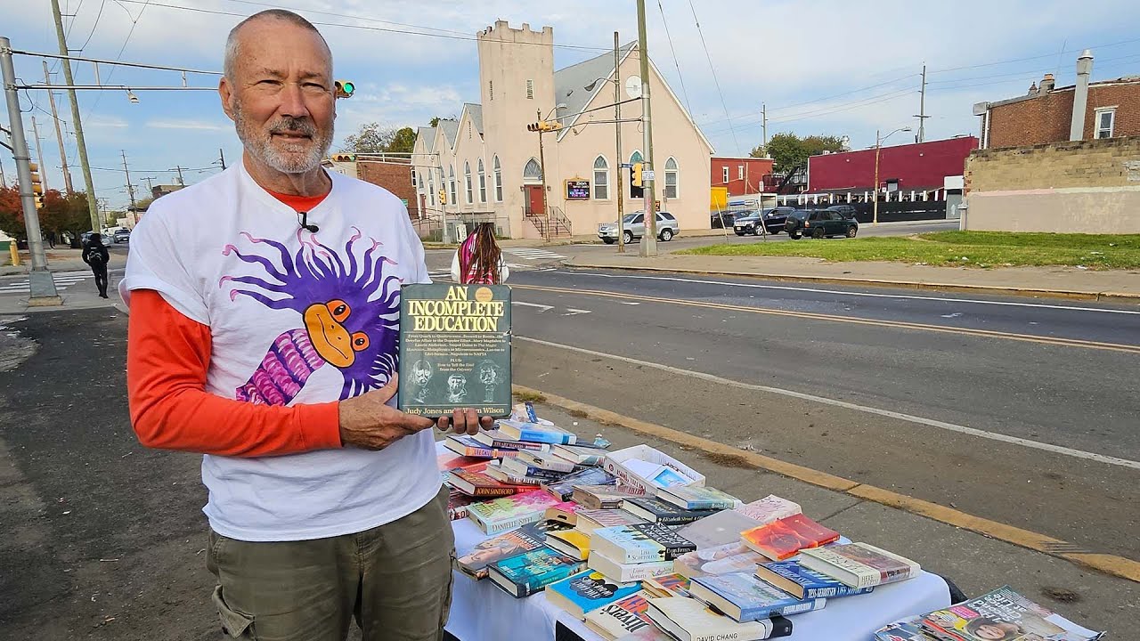 Meet the man donating free books on the streets of Camden, New Jersey
