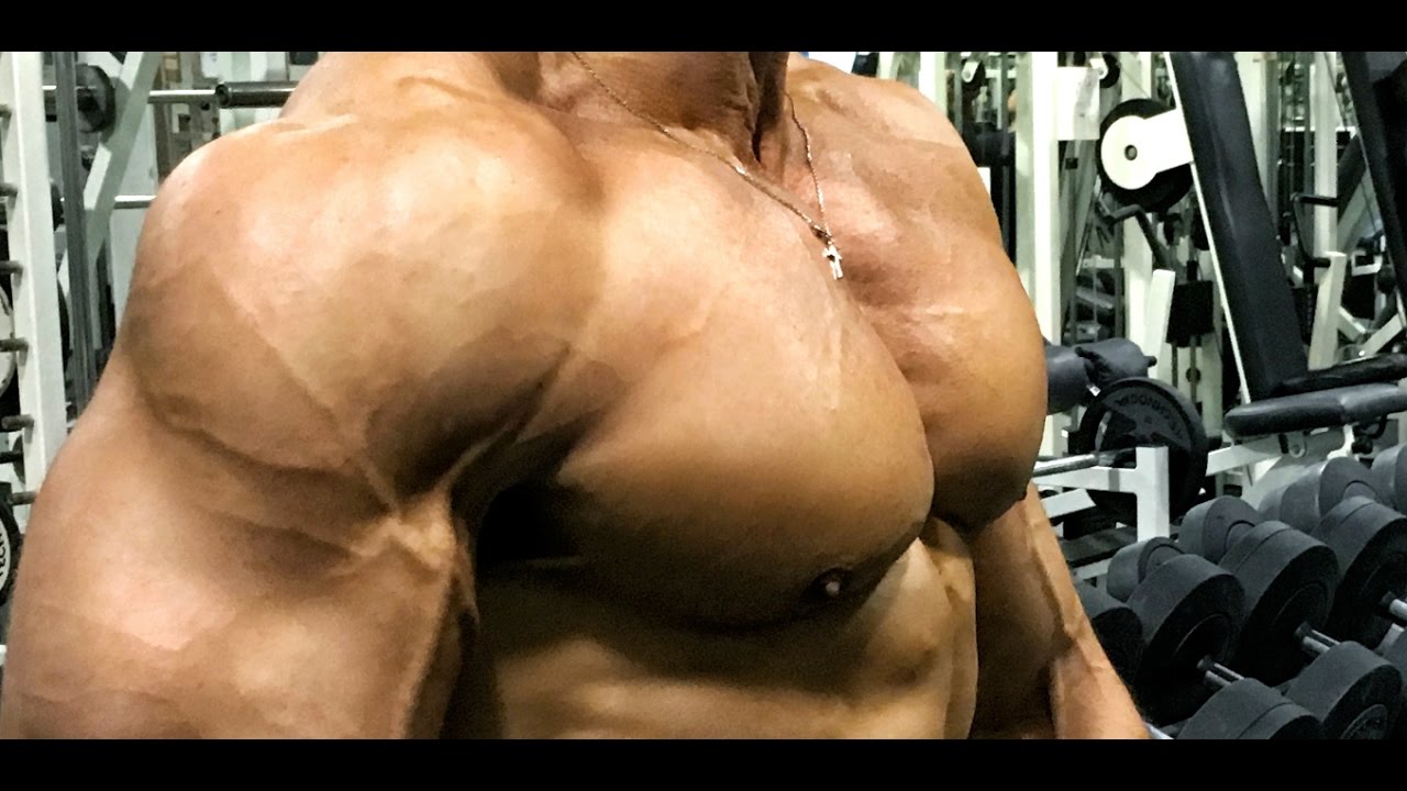 Des pectoraux massifs avec le Landmine squeeze press.
