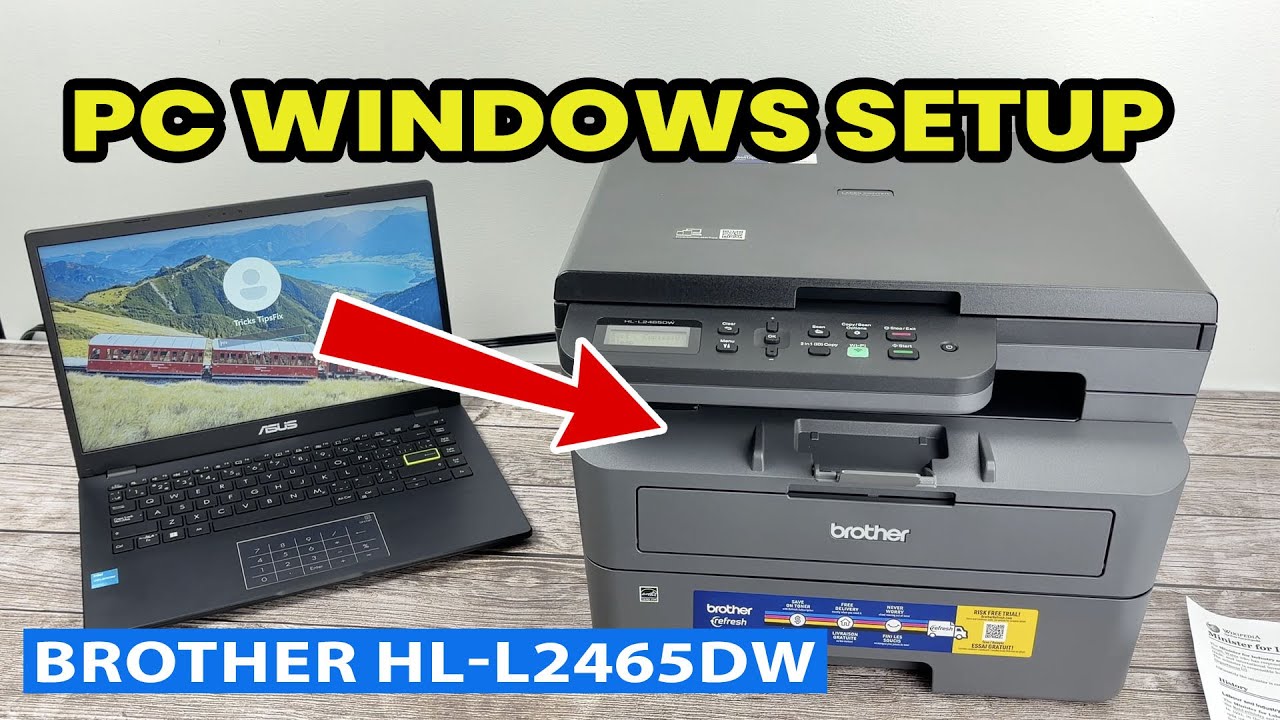 Brother HL-L2465DW: Как подключить к компьютеру, печатать и сканировать