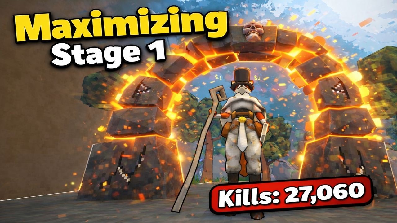 This strategy has insane potential on Stage One (27,060 kills) #megabonk