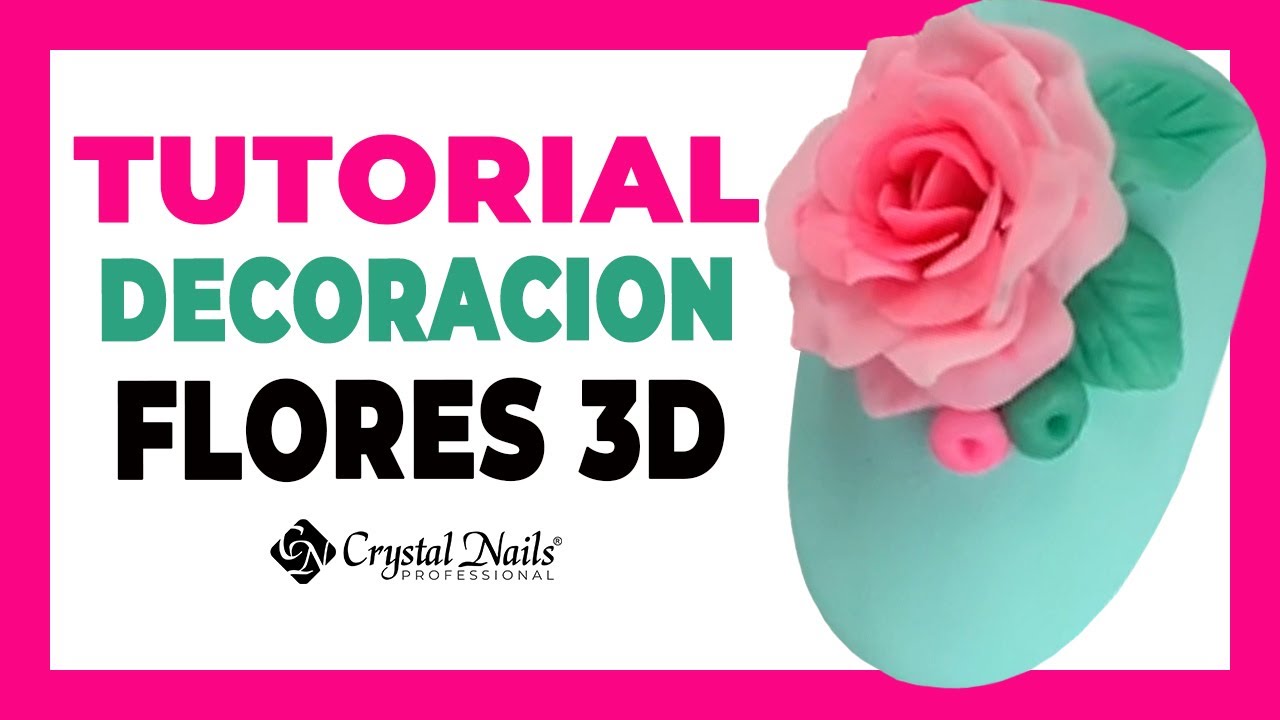 TUTORIAL FLORES 3D 🌺🌺 DECORACION UÑAS 🌷🌷  CON GEL PLASTILINA 🌺🌺