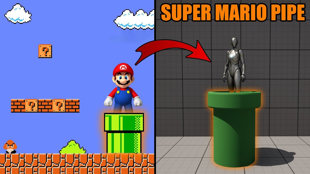 Как попасть в трубу, которая перенесёт вас, как Марио, в Unreal Engine 5 (урок) | Super Mario Bros