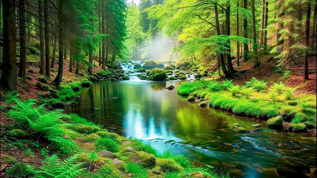 Flowing River Sound for Deep Sleep White Noise Forest Ambience for Stress & Mental Health