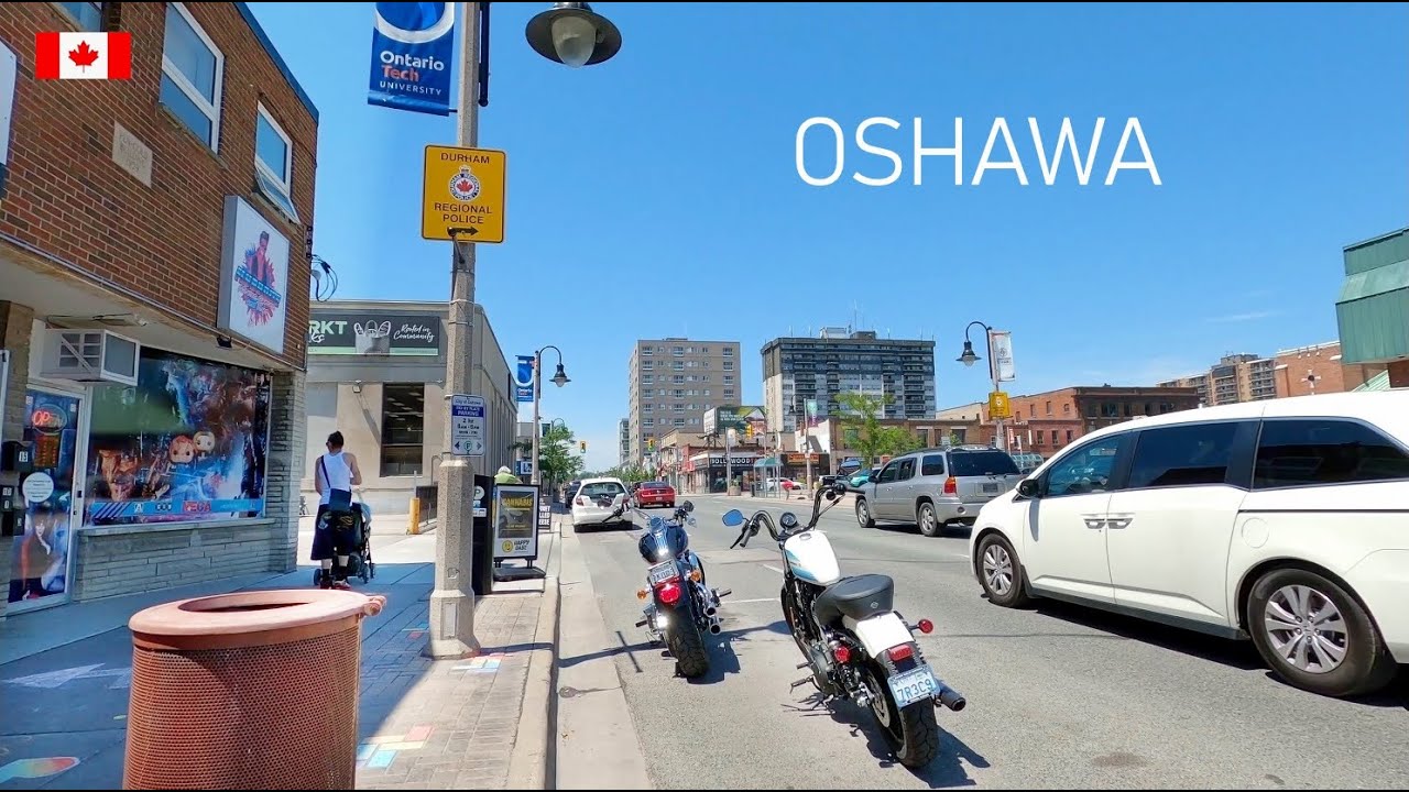 OSHAWA Downtown Walking Tour 4K🇨🇦 Canada Travel vlog