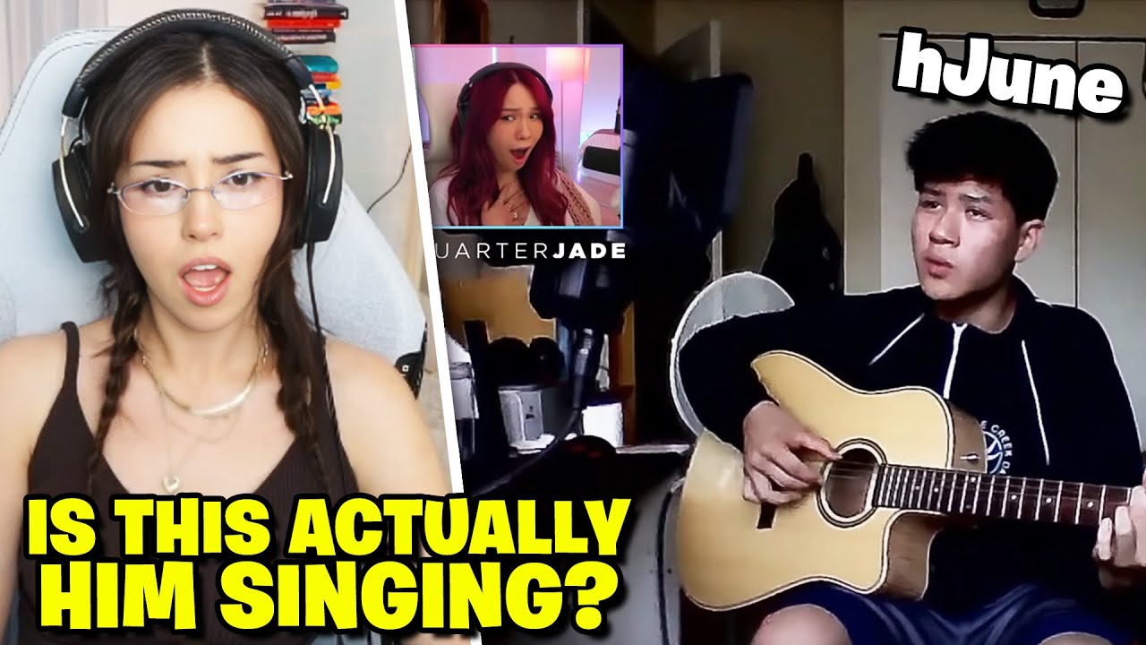 Pokimane was SURPRISED with hJune's SINGING