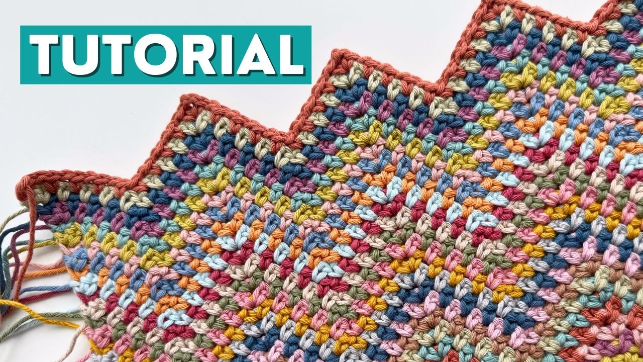 How to Crochet the Moss Stitch Chevron Stitch - Great for Temperature Blankets