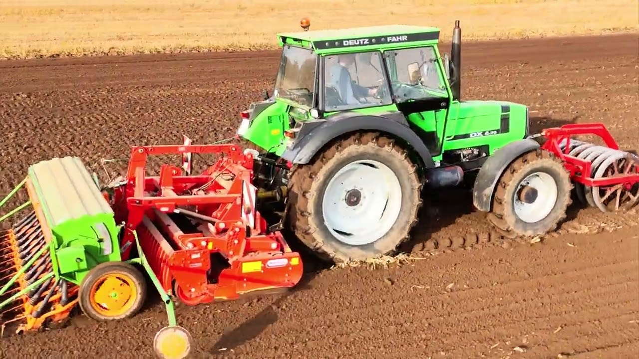 Deutz DX 4.70 in der Getreideaussaat 