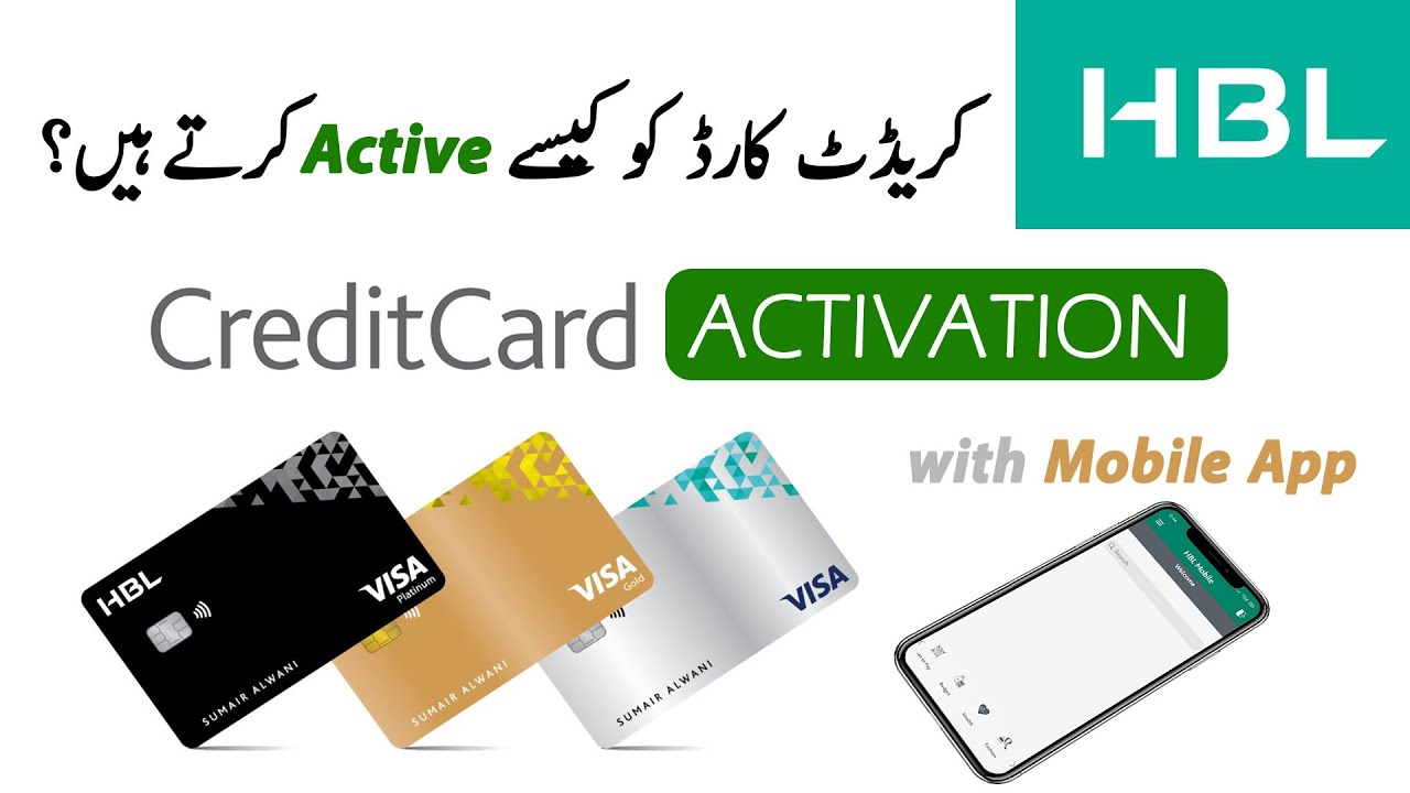 HBL Credit Card Green Basic Activation process with mobile app and with phone call