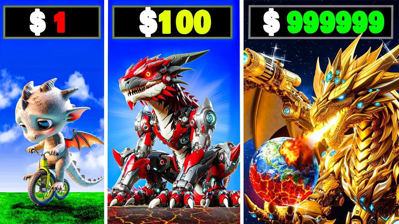 $1 to $1,000,000 Mecha DRAGONS in GTA 5