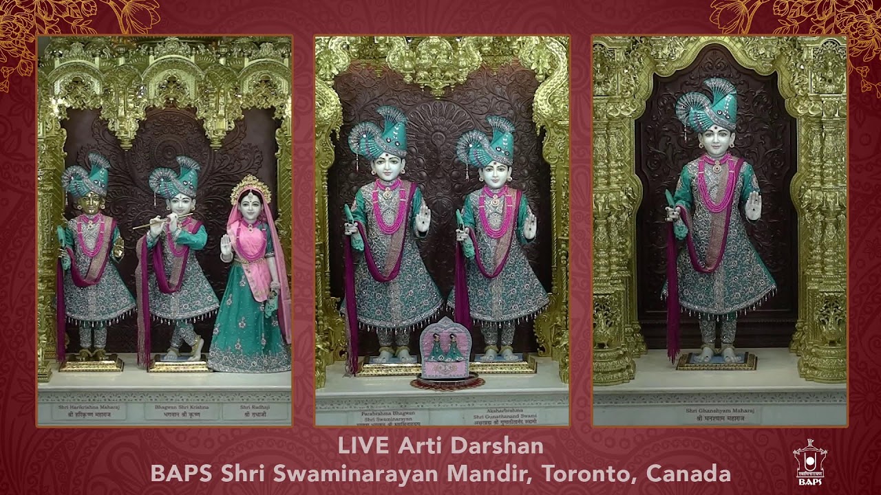 LIVE Sandhya Arti - BAPS Shri Swaminarayan Mandir - Toronto, Canada