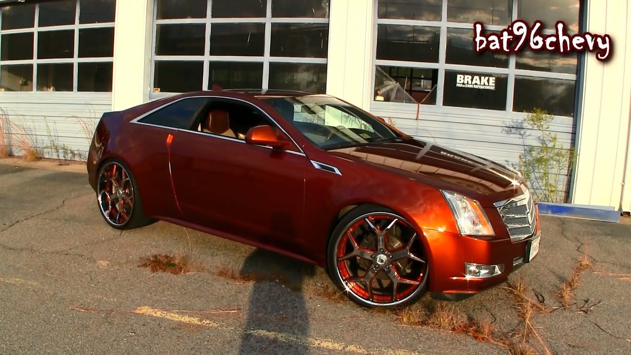 Candy Orange 2012 Cadillac CTS Coupe on 24