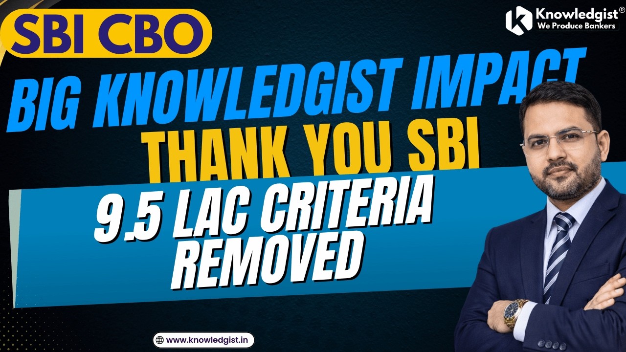 SBI CBO 2026 | Good News on 9.5 Lacs Package Requirement Removed