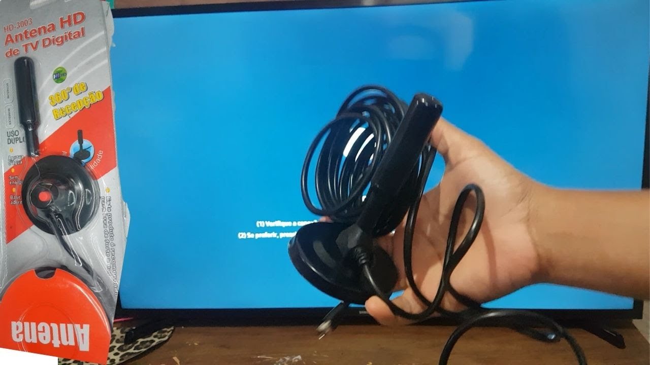 como instalar antena hd de tv digital 3003 e dividir o sinal para 2 tv 18 canais abertos limpinho