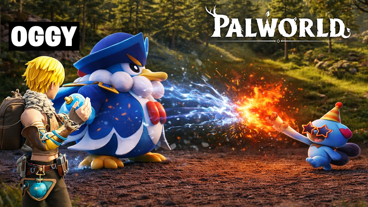 DEFEATING ALL STORANGEST BOSS WITH MY NOOB PALS IN PALWORLD : EP 2 .ft OGGY