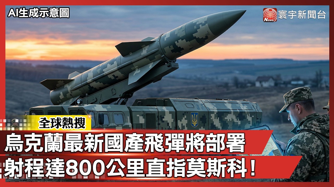 烏克蘭最新國產飛彈將部署 射程達八百公里直指莫斯科！｜#寰宇新聞