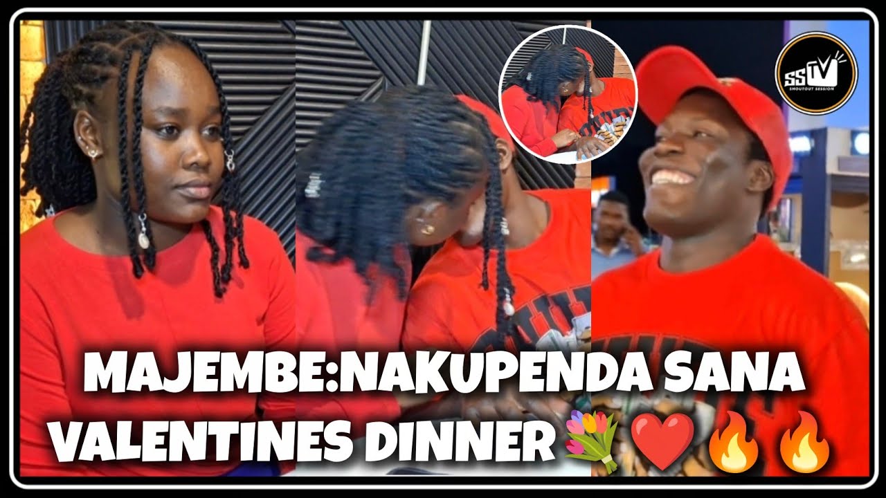 Majembe’s Emotional Valentine’s Message to His Girlfriend as They Kiss ❤️ On Valentines Day Dinner