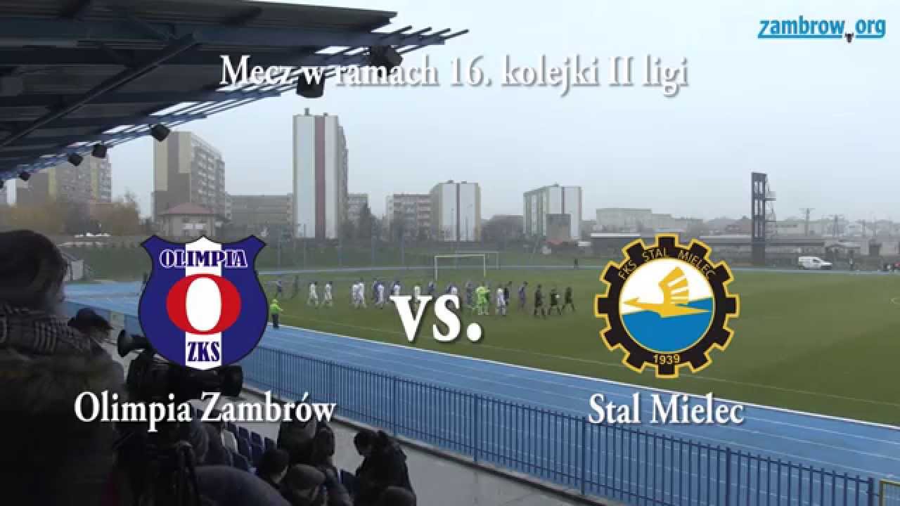 Skrót meczu Olimpia Zambrów vs. Stal Mielec, 16. kolejka II ligi (7.11.2015) - Zambrow.org
