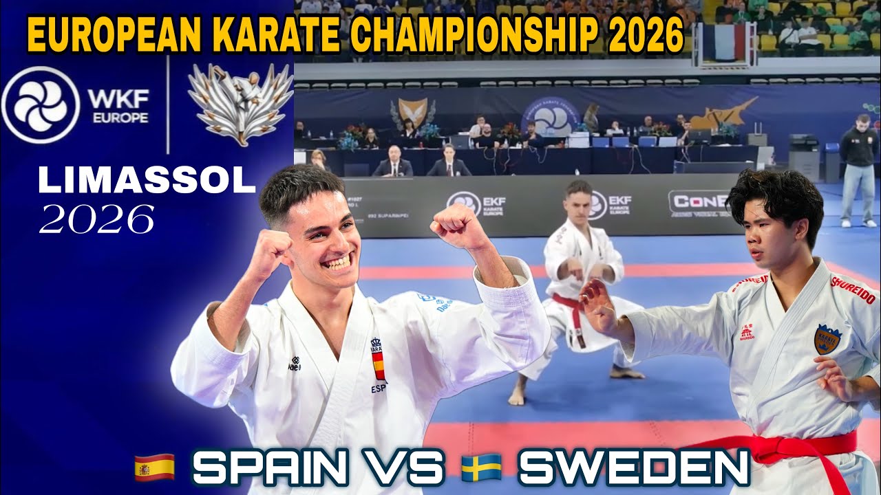 U21 MALE KATA FINAL - Ivan Martin Montenegro vs Anthony Vu (Spain vs Sweden) - EKF 2026 Limassol