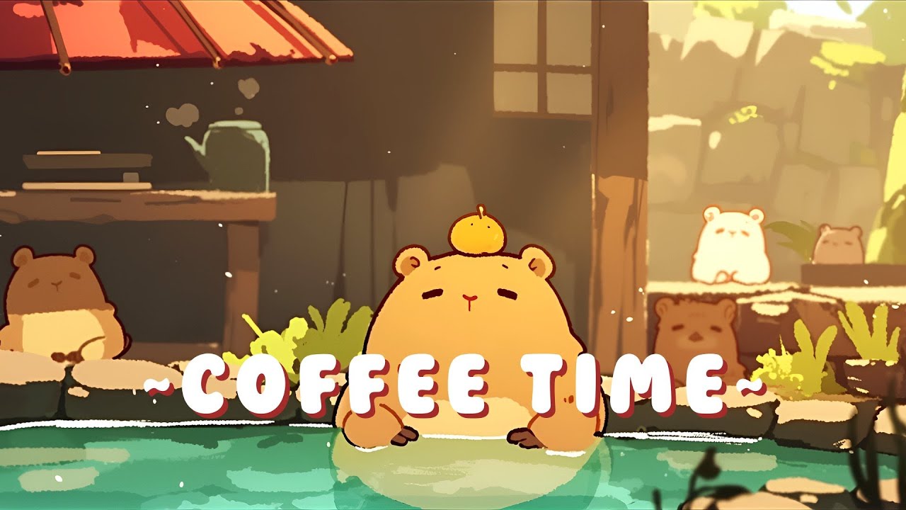 [1 Hour] Capybara Lofi Radio | Ambient Study Beats Mix 🌸 ☕ | Sleep Aid