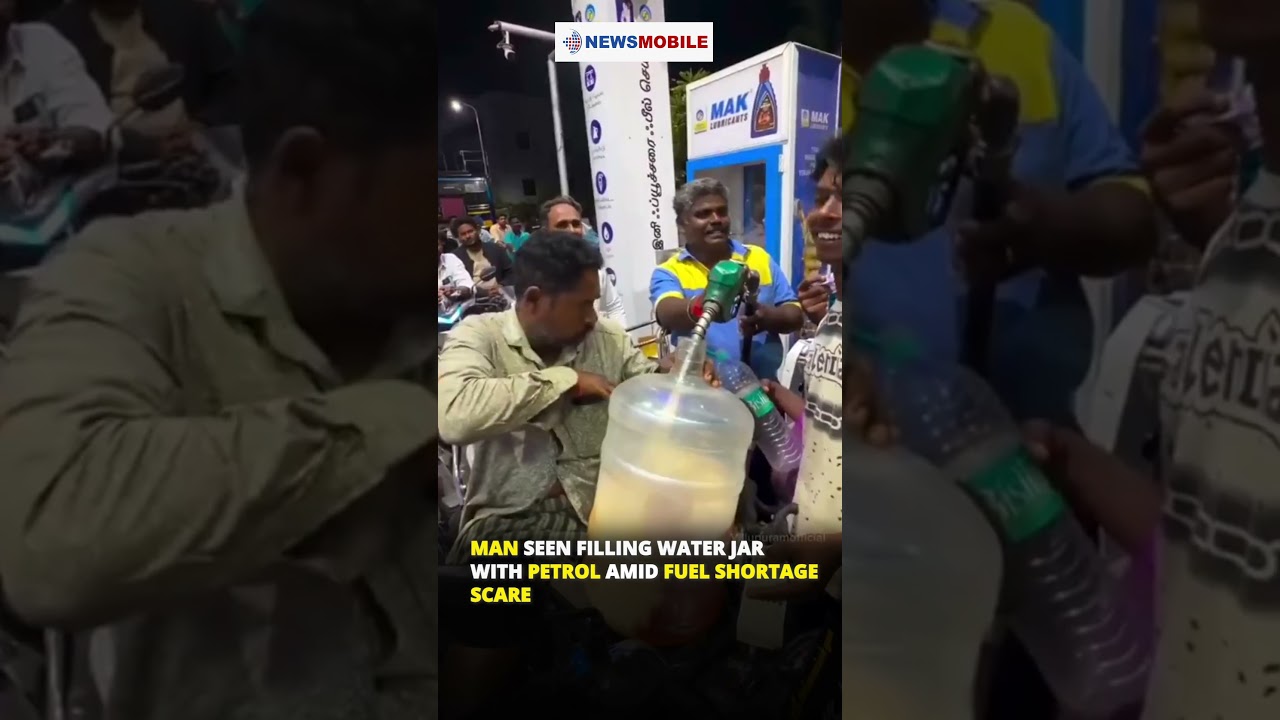 Man Seen Filling Water Jar With Petrol Amid Fuel Shortage Scare