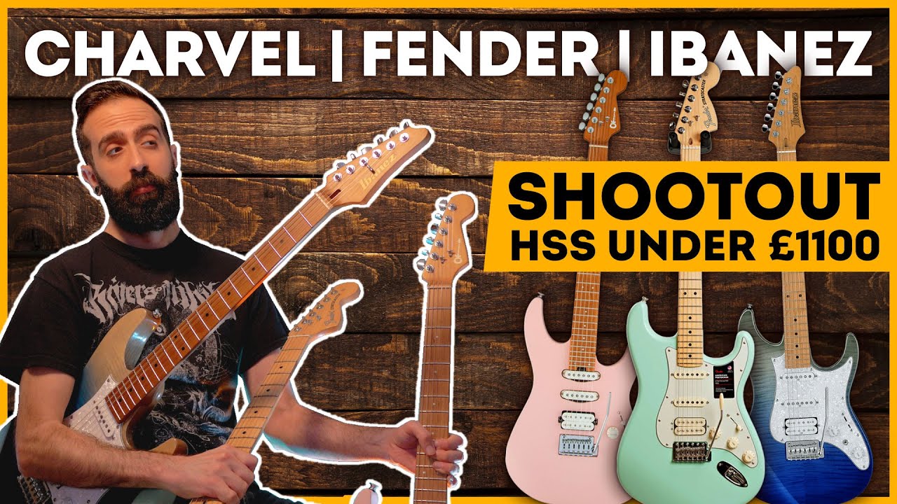 HSS Super Strat Shootout! Fender American Performer vs Ibanez AZ vs Charvel DK24